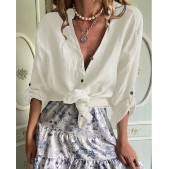 1 L left😁New boutique long sleeved cotton top - Picture 3 of 13